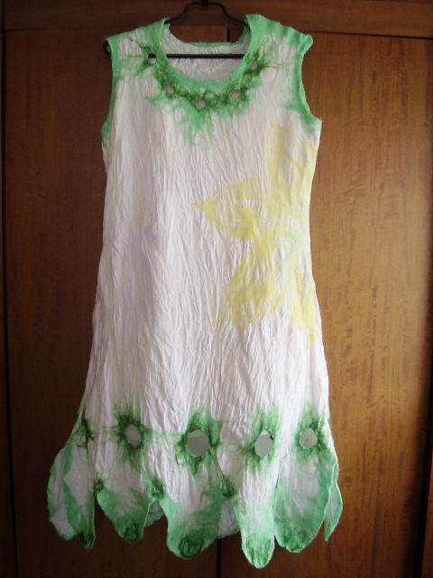 Sew and coated with a dress