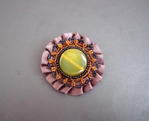 Citrine brooch