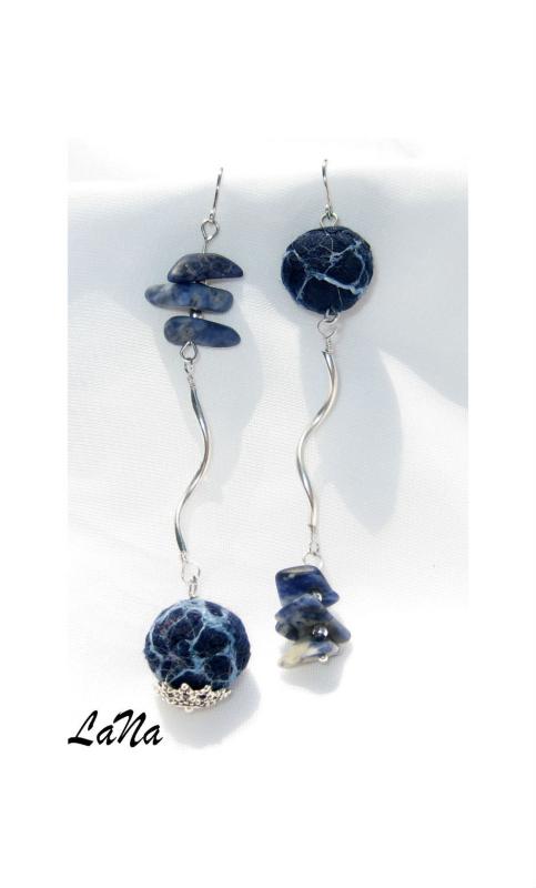 Earrings " blue "