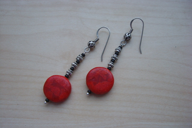 Coral earrings