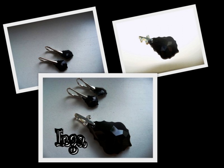 black Swarovski crystal jewelry