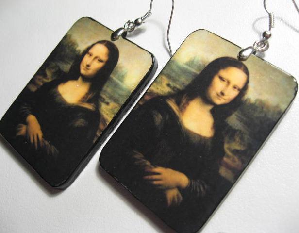 Decoupage earrings 241