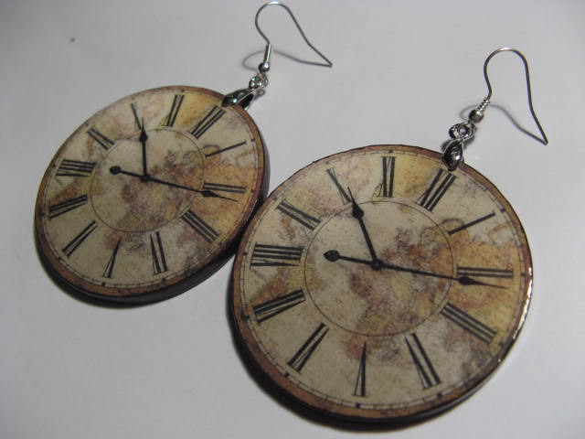 Decoupage earrings 246