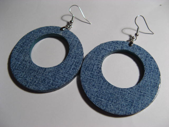 Decoupage earrings 248