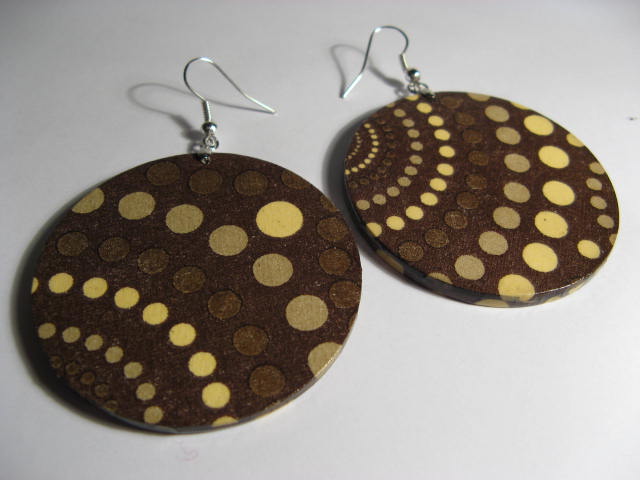 Decoupage earrings 253