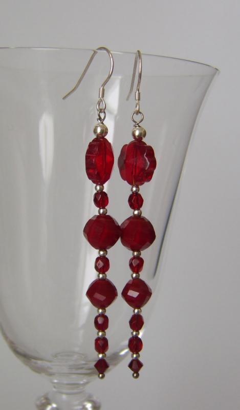 Czech glass earrings