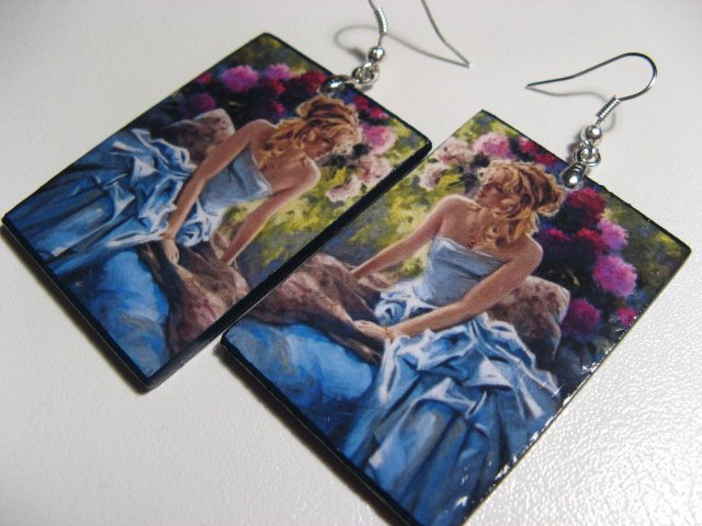 Decoupage earrings 280