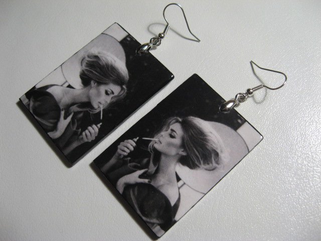 Decoupage earrings 282