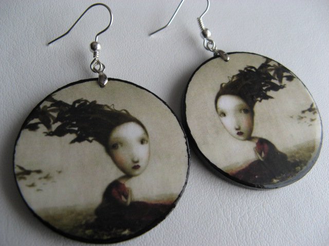 decoupage earrings 268