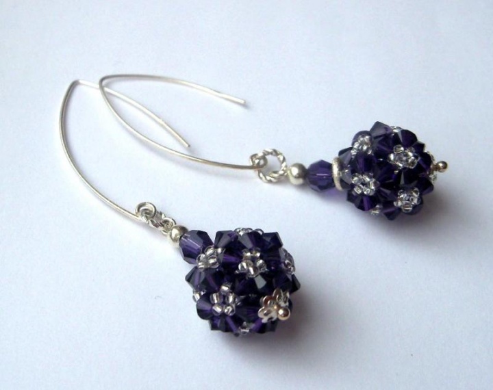 Swarovski crystal violet bubbles