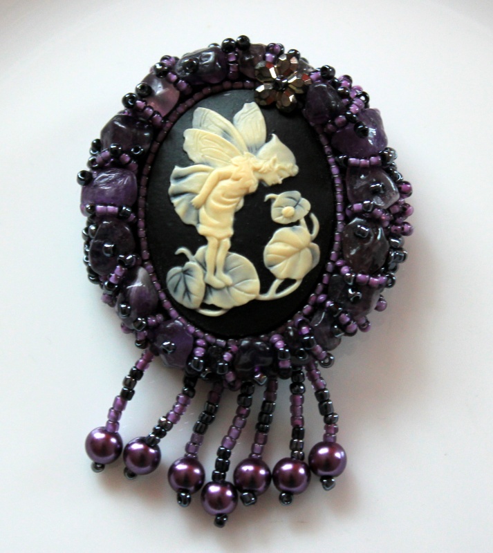 Brooch " Purple Fairy "