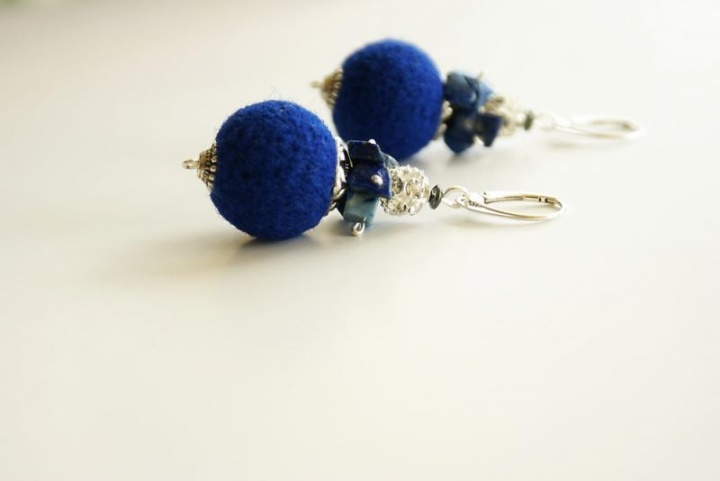 Earrings " Blue "