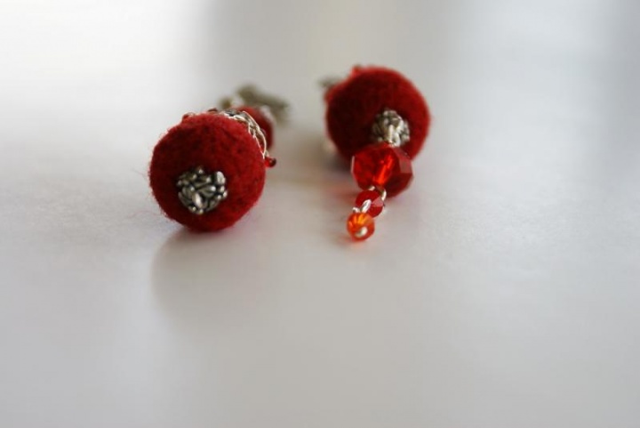 Earrings " In Red II " picture no. 2