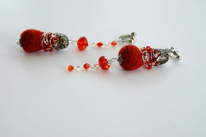 Earrings " In Red II " picture no. 3