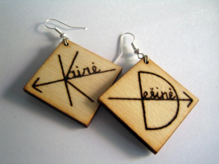 Earrings " left-right "