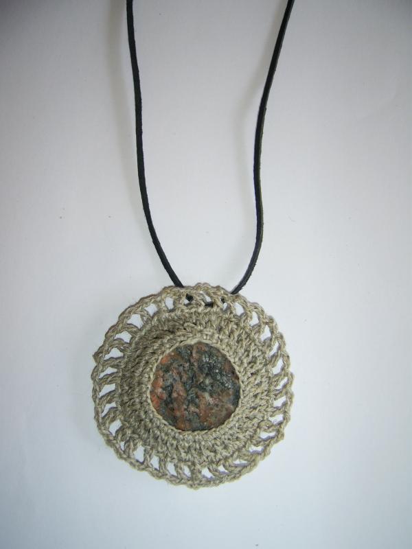 Necklaces " Linen and rock " picture no. 2