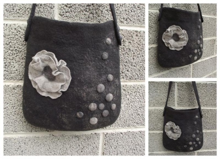 Felt Bag " With Flower "