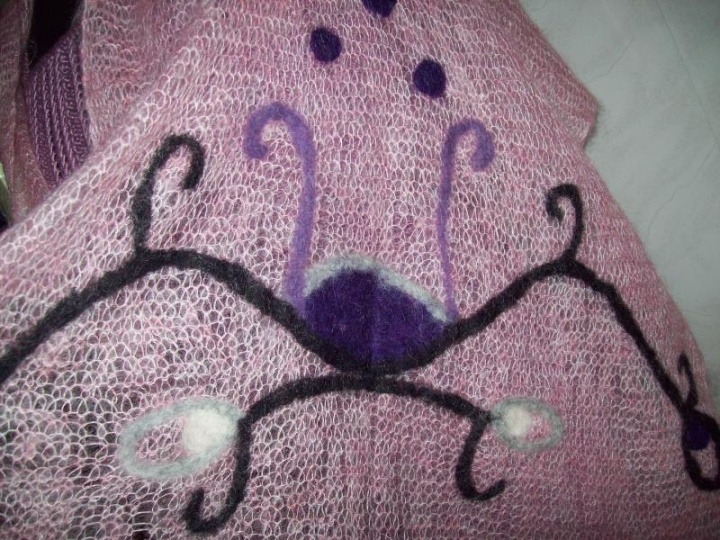 felting processes mohair scarf picture no. 3