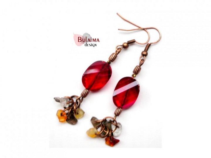 The red crystal earrings