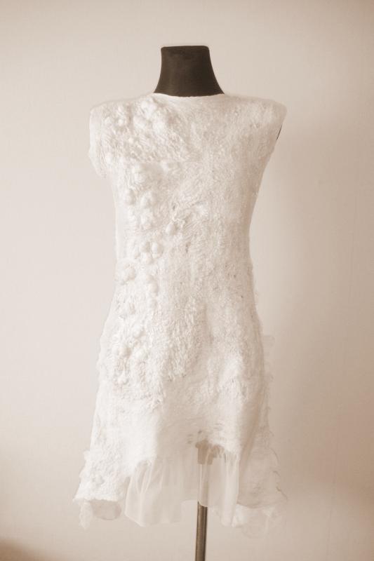 Felted merino wool dress