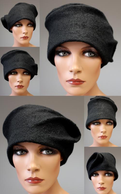 Felt hat " black spot lady "