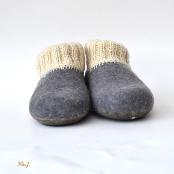 Felt slippers to knit picture no. 3