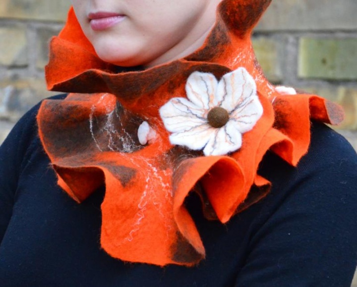 Orange-brown scarf