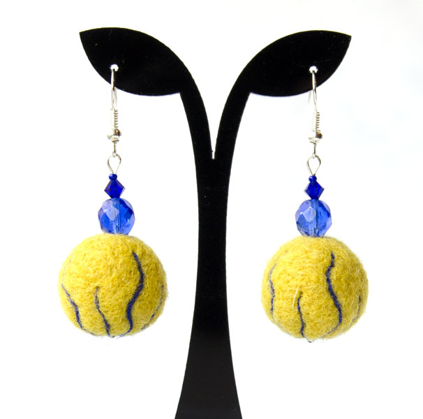 Yellow earrings