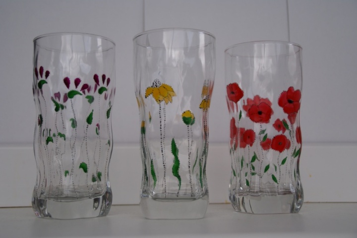 Glass " flowery "