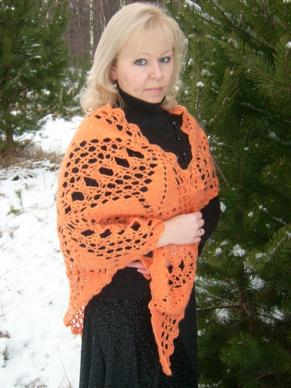 orange scarf