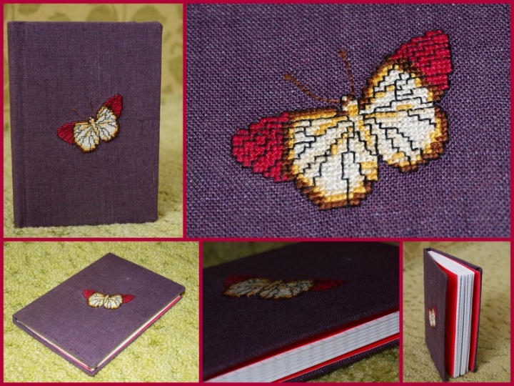 Embroidered book cover