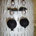 black - Earrings - felting