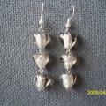 gray sirdele - Earrings - beadwork