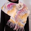 light variegated scarf - Scarves & shawls - felting