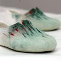 Spring Painting - Shoes & slippers - felting