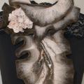 Scarf with flower - Scarves & shawls - felting