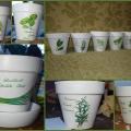 Spice pots - Decoupage - making