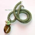 Green dream - Necklace - beadwork