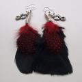 Feather earrings - Earrings - beadwork