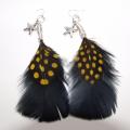 Feather earrings - Earrings - beadwork