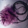 " Violet night " - Necklace - beadwork