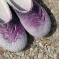 Lilac slippers - Shoes & slippers - felting