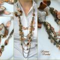 Caramel summer - Necklace - beadwork