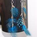 Feather earrings - Earrings - beadwork