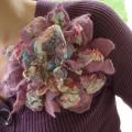 Silky sage-third - Brooches - felting