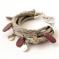 Linen bracelet " Sand dunes " - Bracelets - beadwork