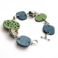 Bracelet " My green-blue spring " - Bracelets - beadwork