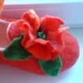 Poppies - Shoes & slippers - felting