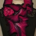 Scarf with sage - Scarves & shawls - felting