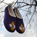 Classic diamonds - Shoes & slippers - felting